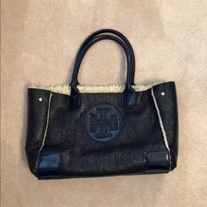 Tory Burch Blue Patent Leather Tote